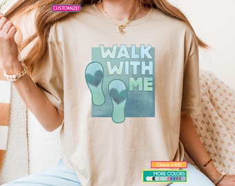 Bonita camiseta "Camina Conmigo" 2026 para jóvenes SUD, personalizable, estilo suave, ideal para campamentos de mujeres jóvenes y niñas, regalo para Santos de los Últimos Días.