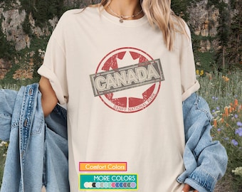 Banff Canada Vintage Graphic T-Shirt, Unisex Tee, Travel Souvenir, Canada Day Gift, Alberta Canada Vacation Shirt, Lake Louise, Moraine Lake