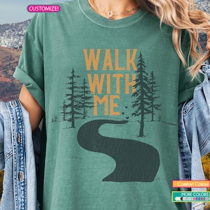 Custom Walk With Me, LDS-jeugdthema 2026, uniseks kledingstukgeverfd T-shirt, meisjeskamp, jeugdconferentie, missionaris, doopcadeau