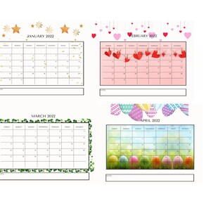2022 printable calendar etsy