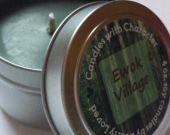 EWOK VILLAGE - Disney Scented | Candles with Character - 4 oz. | Star Tours | Star Wars | Soy Wax Candle | Hand Poured | Wedding Favors