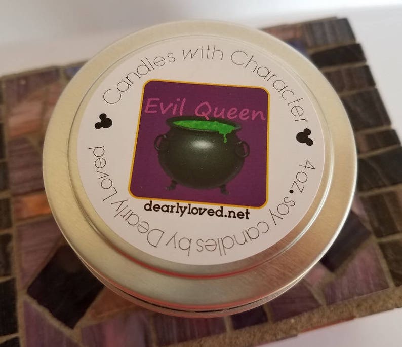 EVIL QUEEN Disney Scented Candles With Character 4 Oz. Etsy