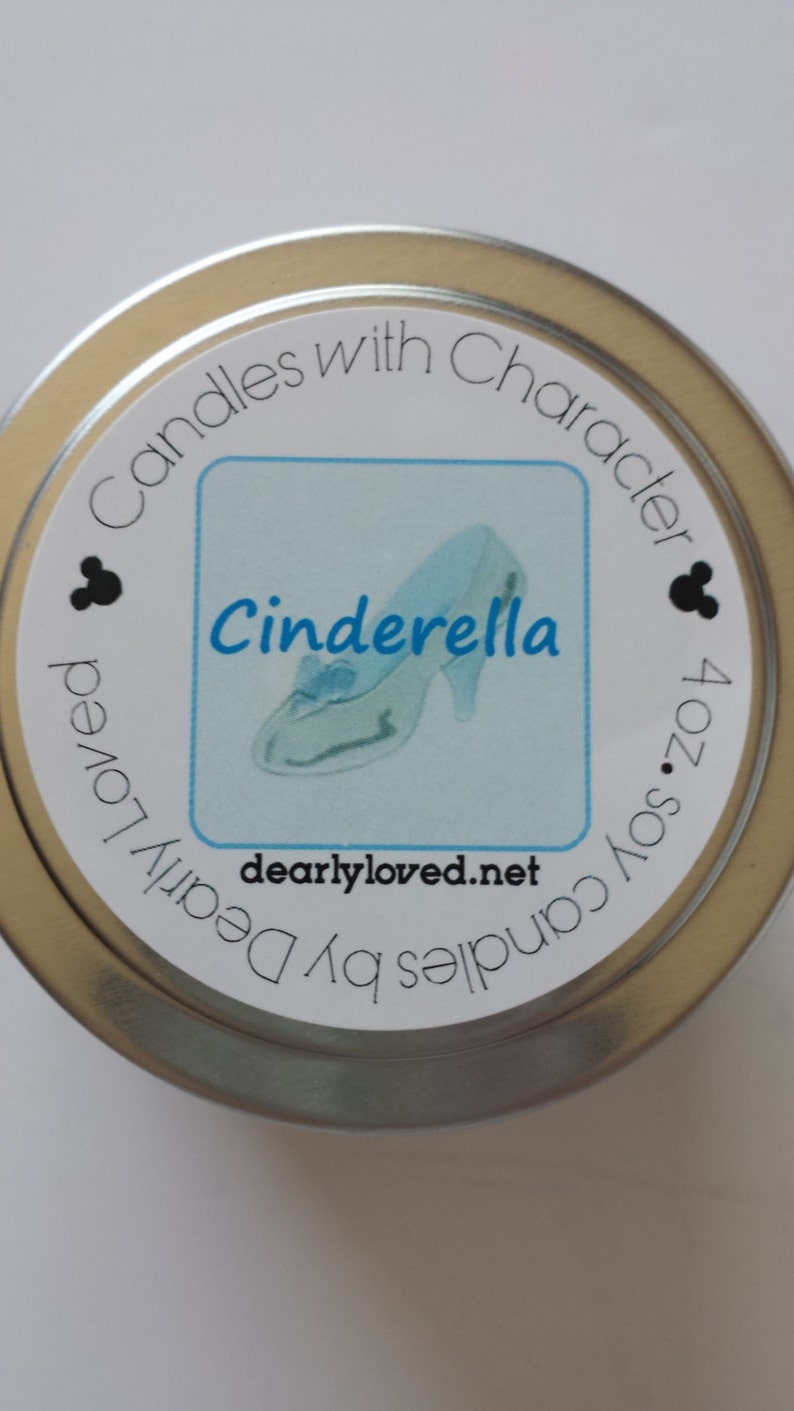 CINDERELLA Disney Scented Candles With Character 4 Oz. Etsy