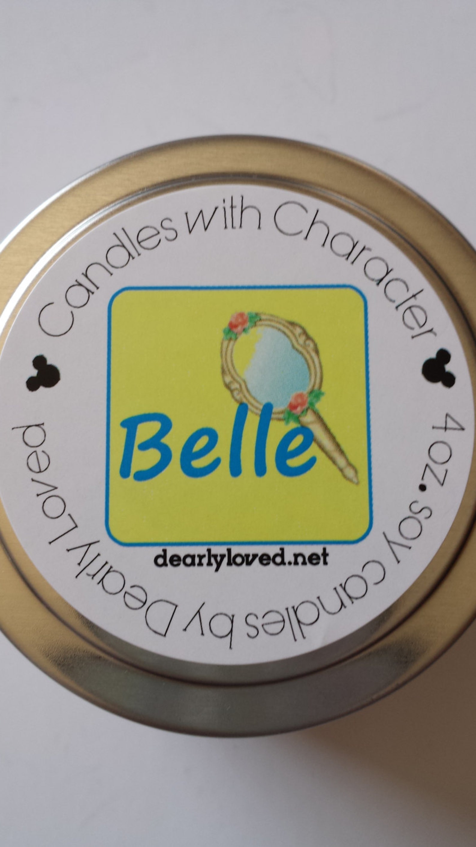 BELLE Disney Scented Candles With Character 4 Oz. Etsy