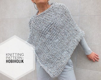 Knit Poncho Pattern Etsy Knit Poncho Pattern Etsy