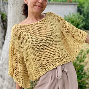 Knitting Pattern sweater summer - Knit Sweater Tee, Easy Knitting Pattern, Knit Tee Pattern, Swing Tee, Summer top pattern, Tee pattern