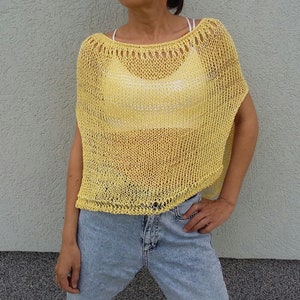 Pattern Poncho Summer poncho capelet pattern Easy to knit poncho pattern Beginner Pattern-Instant Download knitting patterns for cape image 4