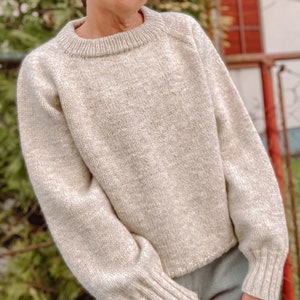 Sweater knitting pattern, pullover pattern, raglan sweater pattern, April sweater