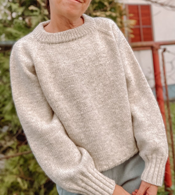 「Ririii 」NKNIT pattern pullover sweat Sweater Knitting Pattern, Pullover Pattern, Raglan Sweater