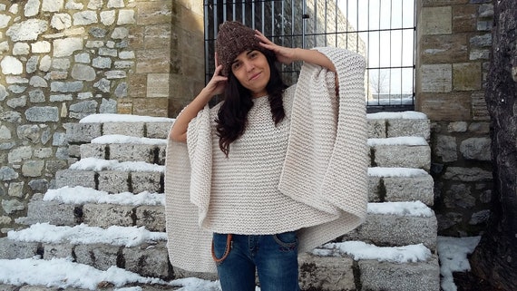 sweater poncho cape
