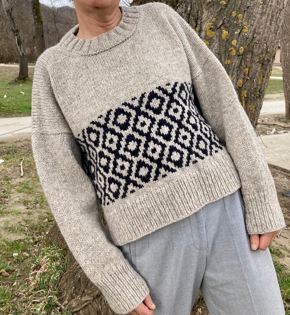 Knitting Pattern - Knit Cozy Sweater, Chunky Sweater