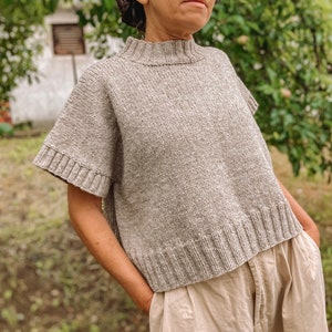 Knitting pattern Vest- knit slipover- vest pattern- Knit vest pattern- Easy pattern knitting - Women vest pattern - JEJU Vest pattern
