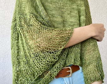 Knitting Pattern sweater summer - Knit Sweater Tee, Easy Knitting Pattern, Knit Tee Pattern, Loose knit Summer top pattern, Tee pattern