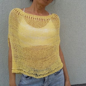 Patron Poncho - Patron cape poncho d&#39;été - Patron poncho facile à tricoter - Patron pour Débutant - Téléchargement instantané - patrons tricot pour cape