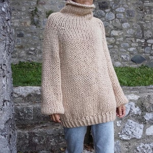 Knitting Pattern for Sweater Chunky Sweater Pattern basic - Etsy