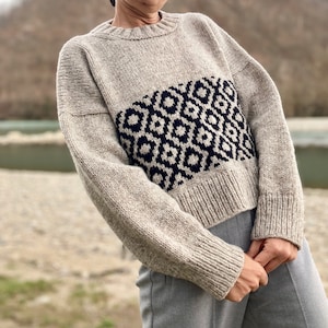 ニット・セーター Smith Heavy Border Over Knit (3color) Knitting Pattern - Knit Sweater, Classic Knitting Pattern