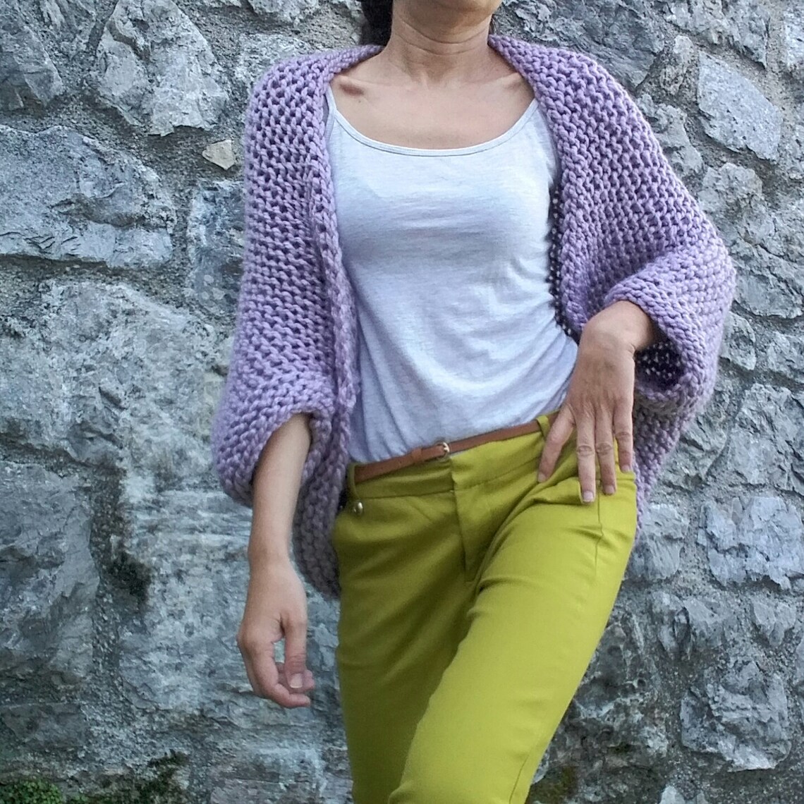 Pattern Shrug Easy to Knit Shrug Pattern beginner Etsy