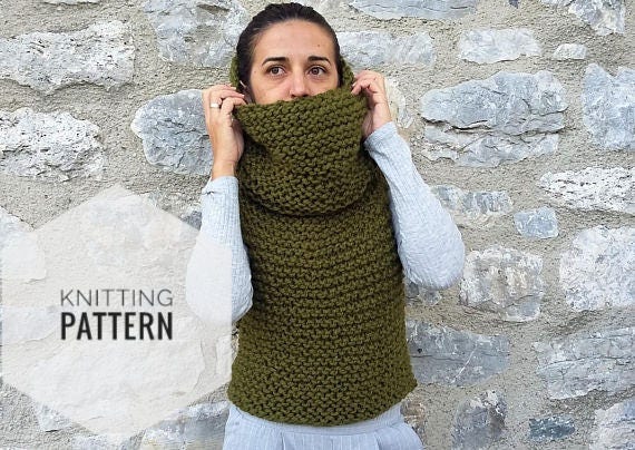 Chunky Cowl Vest Pattern Hooded Vest Pattern Easy To Knit Pattern Beginner Pattern Instant Download Knitting Patterns For Women Chunky Cowl Vest Pattern Hooded Vest Pattern Easy To Knit Pattern Beginner Pattern Instant Download Knitting Patterns For Women