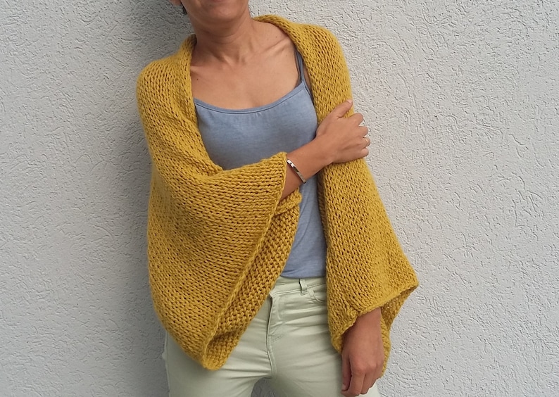Mustard yellow Shrug Knit Bolero Bridal shrug Autumn shrug Etsy
