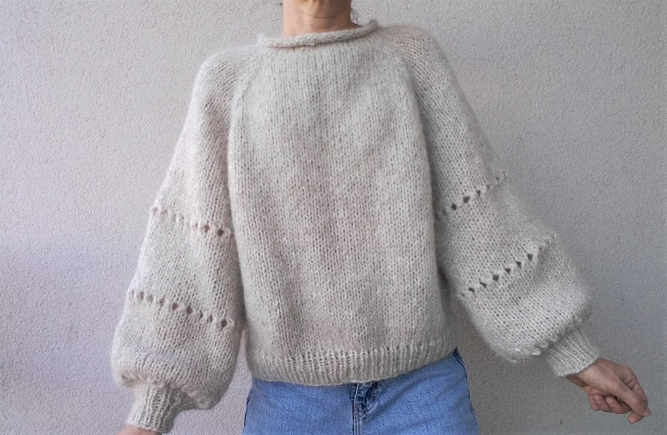 KNITTING PATTERN Easy Knit Sweater pullover Pattern | Etsy UK