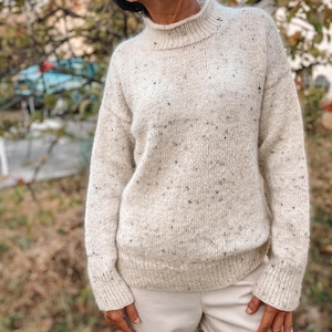 Knitting Pattern - Knit sweater pattern, Easy Knitting Pattern, Pullover Pattern, Beginner sweater, Mohair sweater
