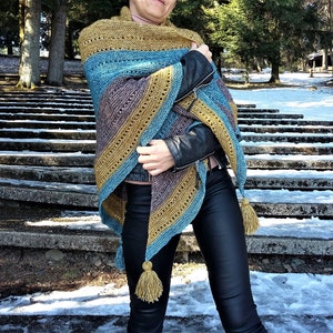 Knitting Pattern - Triangle shawl pattern - Shawl pattern -Wrap pattern -Beginner Pattern-Instant Download- knitting patterns for shawls
