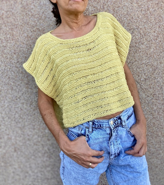 Knitting Pattern - Knit Tee, Easy Knitting Pattern, Knit Tee