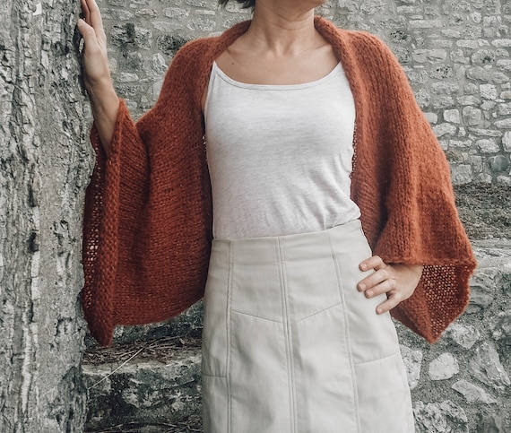 knitted shrugs for dresses Shrug knitting pattern, knitting pattern shrug, Alpaca Bolero pattern, Simple knitting pattern, Beginner Pattern,Silk Shrug 26.01COLL