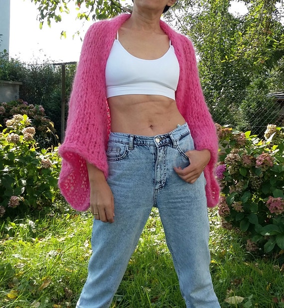 Knitted Shrug Romantic Shrug Fuchsia 