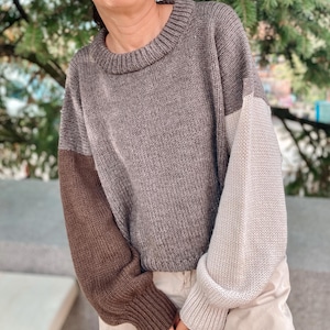 Knitting Pattern - Knit Sweater, Classic Knitting Pattern, Oversized Sweater Pattern -