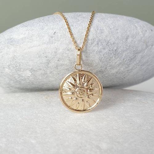 14K Gold Greek Macedonian Vergina Sun 