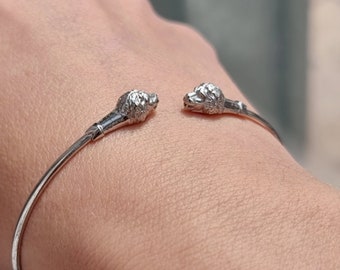 925 Lions Sterling Silver Bangle Bracelet . 925 Sterling Silver Bracelet.