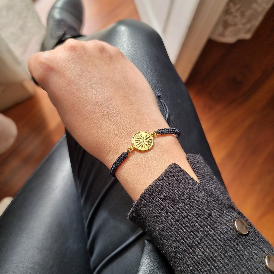 925 Silver Greek Macedonian Vergina Sun Star Alexander Charm Rope