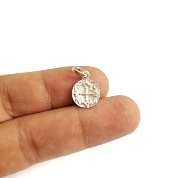 Tiny Cross Saint Helen and Constantine  ΙϹΧϹ ΝΙΚΑ Pendant. Constantinato. 925 Sterling Silver .Christian Pendant.Protection Charm