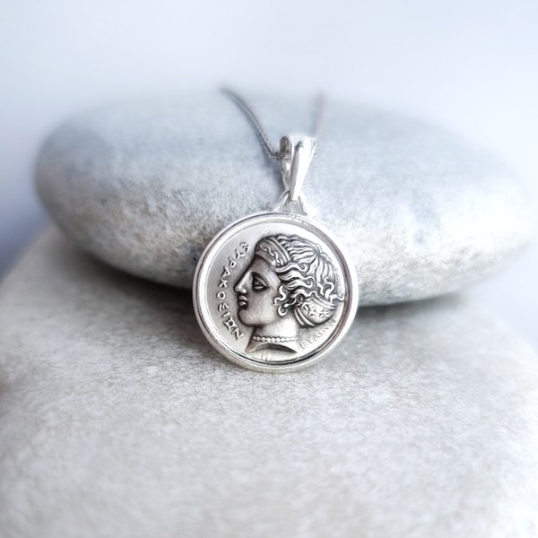 Silver Coin Pendants Etsy