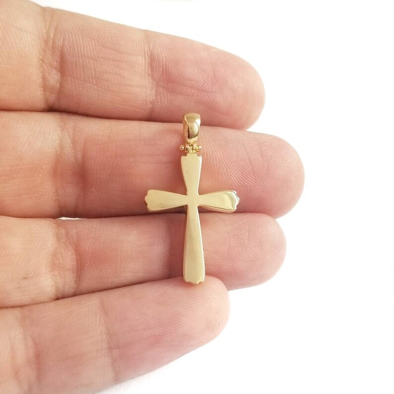 Women Cross Pendant Special Gold Process 14k Yellow Solid White Cubic Zirconia Gift Jewelry Necklaces Bgc Sedahotels Com - 14k Solid Gold Cross Pendant Womens