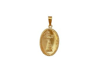 925 Sterling Silver Minoan Snake Goddess Oval Pendant Necklace. Greek Goddess Fresco Figurines Pendant. Gold Plated.