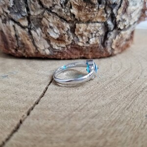 925 Sterling Silver Blue Greek Evil Eye Ring.Silver Ring. Good Luck and Protection Jewelry. image 5