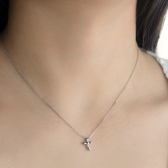 14K White Gold Polished Small Ribbon Bow Pendant Solid Pendants /& Charms Jewelry