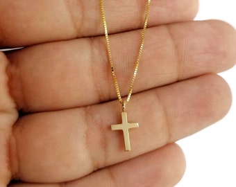 Solid 14k Yellow Gold Polished Cross Pendant 29x15 mm 