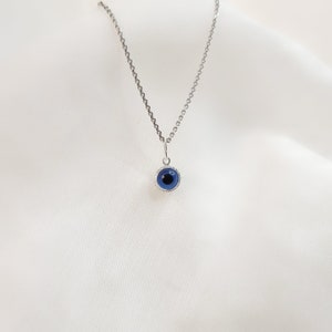 925 Sterling Silver Greek Evil Eye Pendant. Blue Murano Evil Eye.good ...