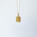 14K Cross Saint Helen and Constantine Retro Pendant. Constantinato. 14K Yellow Solid Gold.Christian Pendant.Protection Charm
