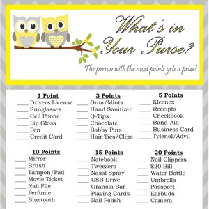 Owl What's In Your Purse DIGITAL