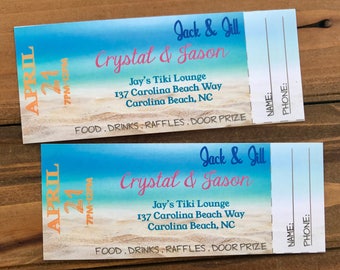 Beach Summer Event Jack & Jill Stag and Doe Tickets Fundraiser DIY PRINT DIGTIAL