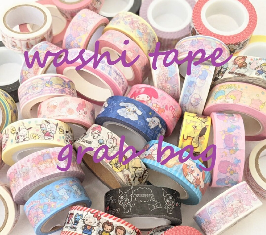 Kawaii Washi Tape Mystery Grab Bag - Washi Tape Clearance Bundle Deal