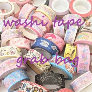 Kawaii Washi Tape Mystery Grab Bag - Washi Tape Clearance Bundle Deal