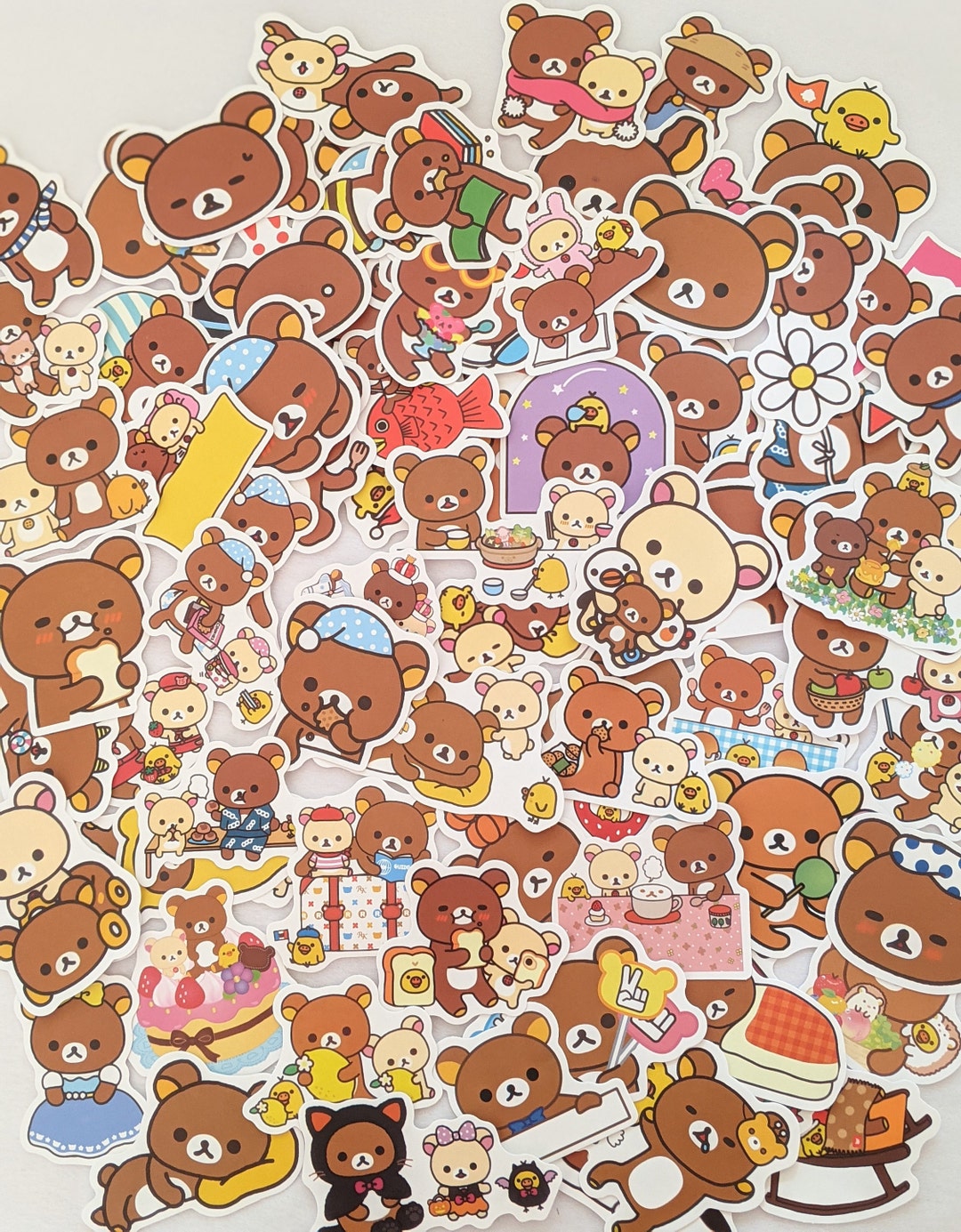 100 Pcs Rilakkuma Assorted Diary Journal Scrapbook Stickers Etsy