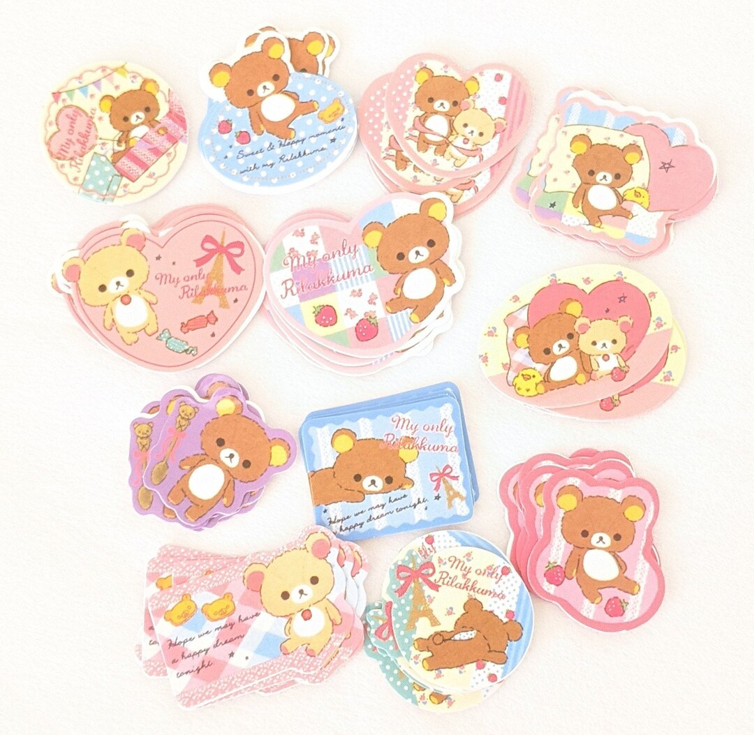Rilakkuma 60 Pcs Assorted Diary Journal Scrapbook Stickers Etsy