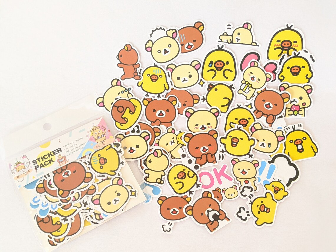 Rilakkuma 40 Pcs Assorted Diary Journal Scrapbook Stickers A Etsy