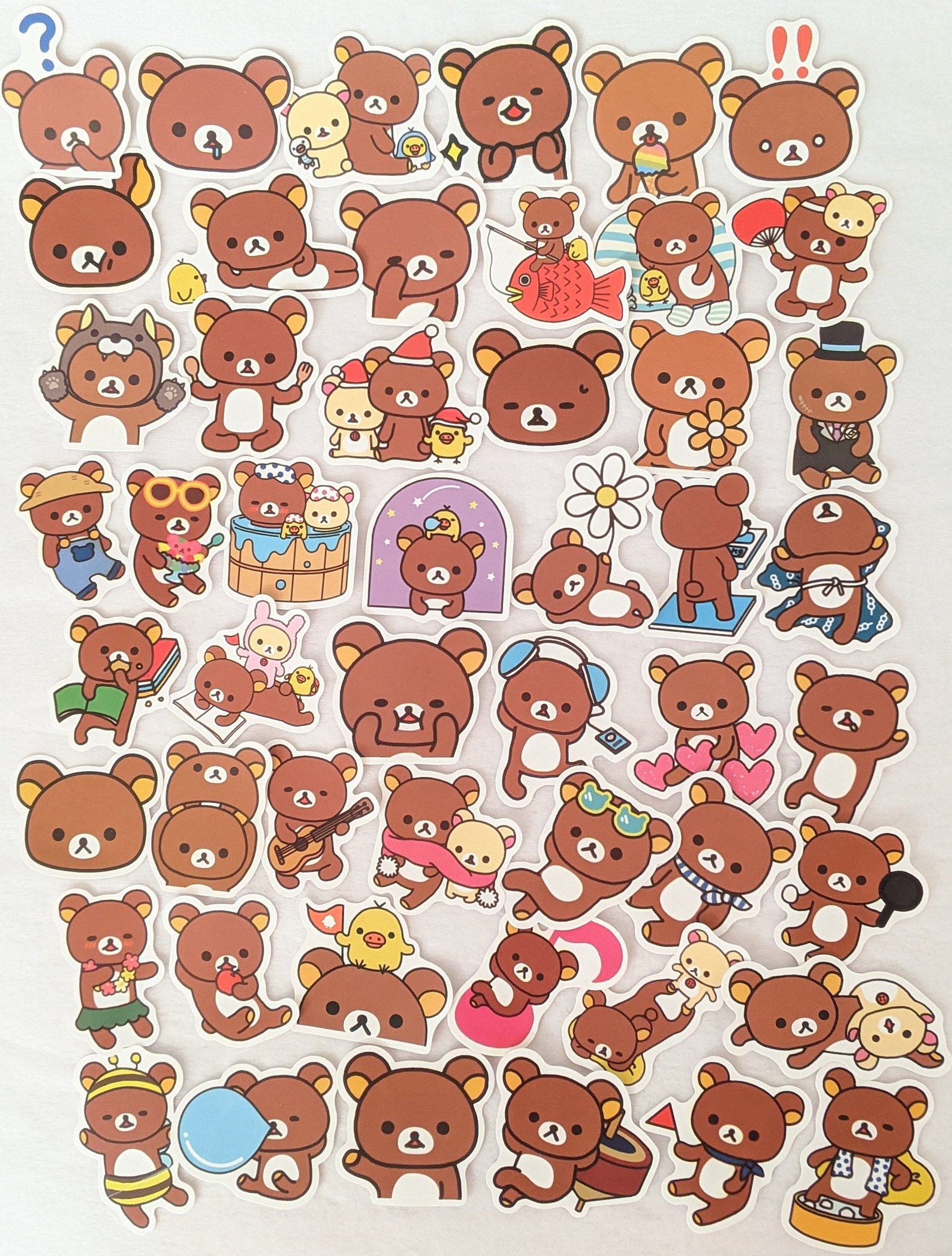 100 Pcs Rilakkuma Assorted Diary Journal Scrapbook Stickers Etsy